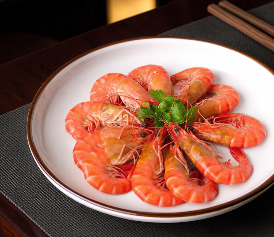 Poached Tiger Prawns