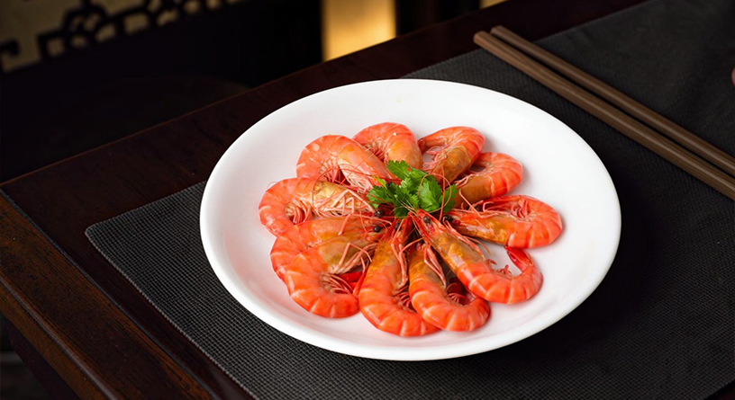 Poached Tiger Prawns